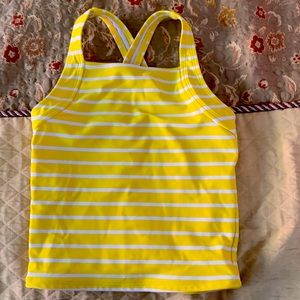 Hanna Andersson yellow swim top.